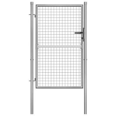 Gossi poarta de gradina, argintiu, 105 x 175 cm, otel galvanizat
