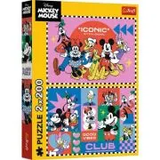Puzzle Trefl 2x200 Disney Mickey Mouse Timp cu Prietenii