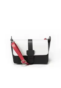 Geanta dama piele - Adora - alb - 27x14x18 cm