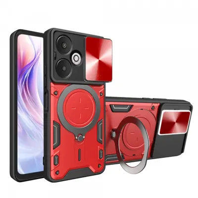 Husa pentru Xiaomi Redmi 13C 5G, Techsuit, CamGuard Pro, Rosie