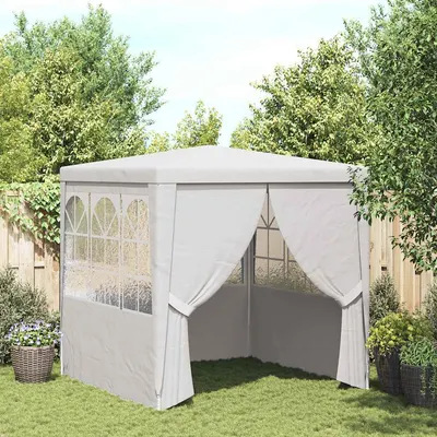 vidaXL Cort de petrecere profesional cu pereți, alb, 2 x 2 m, 90 g/m²