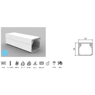 Canal cablu halogen free 20x20mm