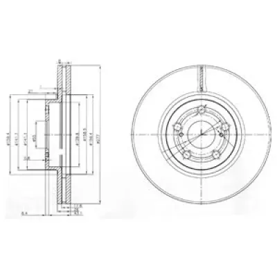 Disc frana DELPHI BG3913