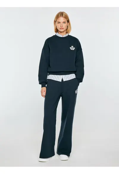Pantaloni sport cu buzunare oblice Fotynap