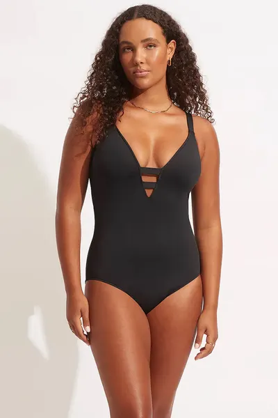 Seafolly costum de baie dintr-o singură piesă pentru femei, dinep V
