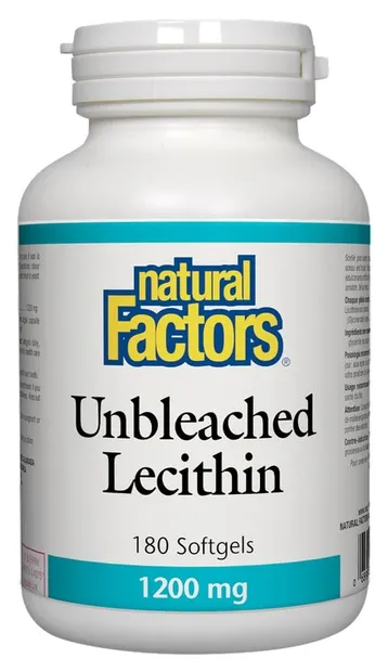 Unbleached Lecithin, 1200 mg, 180 capsule, Natural Factors