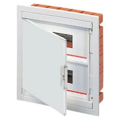 Flush Mounting Enclosure - With Blank Door - Pre-Fitted With Terminal Block Housing (12x2) 24 Module Ip40