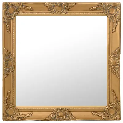 vidaXL Oglindă de perete în stil baroc, auriu, 60 x 60 cm