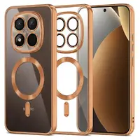 Husa MagSafe pentru Xiaomi Poco M8 Pro / Redmi Note 15 Pro+ 5G, Techsuit, Luxury Crystal, Portocalie