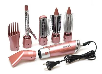 Uscator de par profesional Gemei GM4831 model 7 in 1 putere 2200W roz