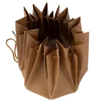 Cutie hârtie plisată cu interior rezistent la apă (set 10 buc) - Maro