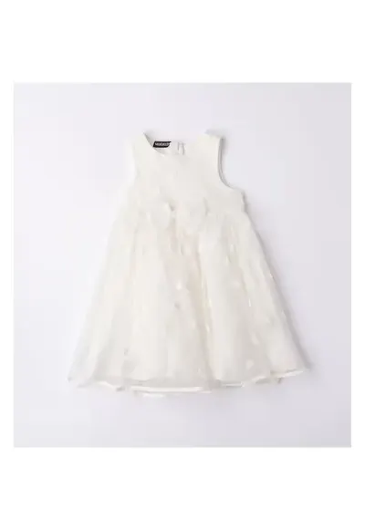 Rochie eleganta din tull cu inimioare pentru fete - 0.6247 - Alb