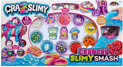 Set creativ cu slime Cra-Z-Art - Crunchy Slimy Smash, 13 culori