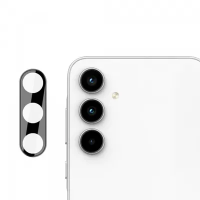 Folie de protectie Camera Spate Techsuit pentru Samsung Galaxy A55 5G A556, Sticla Securizata, Neagra