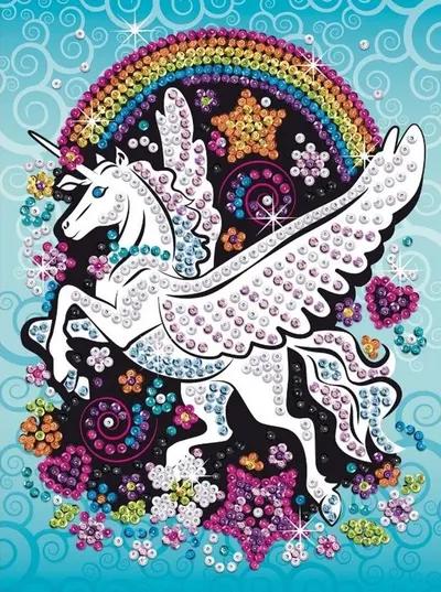 Sequin Art - Artă cu paiete, Unicorn zburător