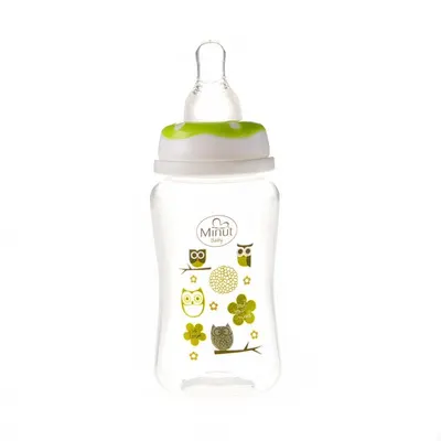 Biberon 125 ml si tetina silicon 0+ verde