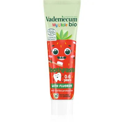 Vademecum BIO My Little Strawberry pasta de dinti pentru copii cu flor căpșună 50 ml