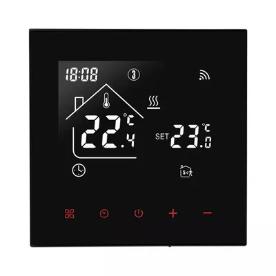 Termostat Wi-Fi pentru incalzirea termica pe gaz BeOk TDR89-WIFI-WPB negru