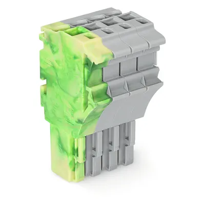 1-conductor female plug; 2.5 mm²; 4-pole; 2,50 mm²; green-yellow, gray