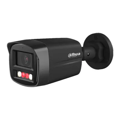 Camera supraveghere exterior IP cu iluminare duala Dahua IPC-HFW1439TL1-A-IL-0280B-BLACK, 4 MP, 2.8 mm, IR/lumina alba 30 m, microfon, detectie miscare, PoE, neagra