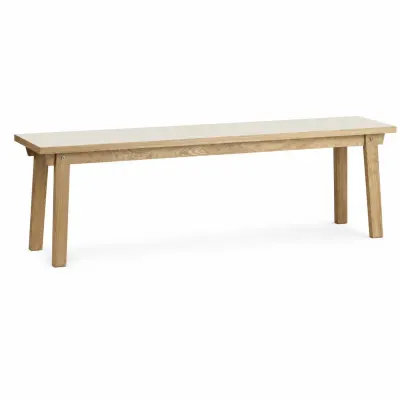 Banca cu structura din lemn de acacia,White L160-l39-h42 cm