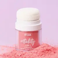Fard de Obraz Mat, RUA, Vitality Blush, cu Burete Aplicator, 01, 8 g