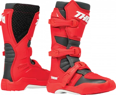 Cizme copii atv cross Thor Blitz XR, culoare rosu negru, marime 37