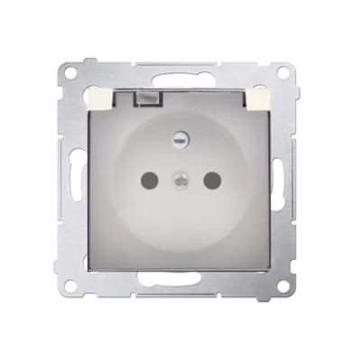 Priza pentru versiunea IP44 cu obturator garnitura de protectie si capac transparent, contine 16 A, 250 V~ 16 A, 250 V~, cleme c