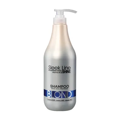 Sampon blond cu pigment neutralizant albastru, 1000ml, Sleek Line