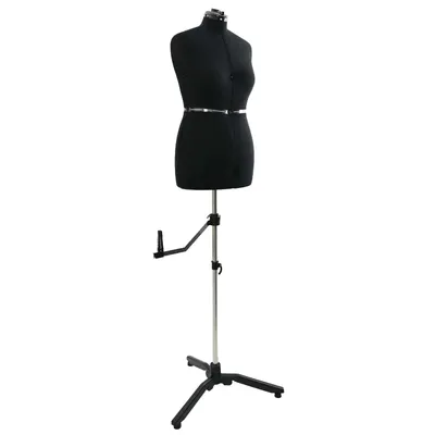 vidaXL Formă Rochie Ajustabilă pentru Femei Negru m Catifea