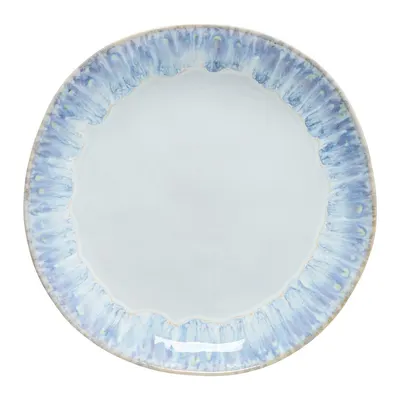 Farfurie albă/albastră din gresie ø 28 cm Brisa – Costa Nova