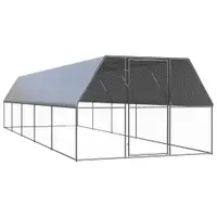 Gossi cotet de pasari pentru exterior, 3x10x2 m, otel galvanizat