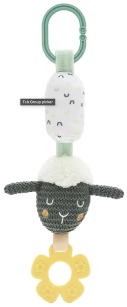 Jucărie pentru bebeluși cu clopoțel KikkaBoo Sleepy Sheep