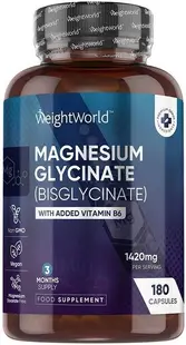 Magnesium Glycinate, 180 capsule, Weight World
