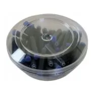 Patroane cerneala scurte (rezerve) Cresco 80048, cerneala albastra, cutie plastic OZN cu 50 buc