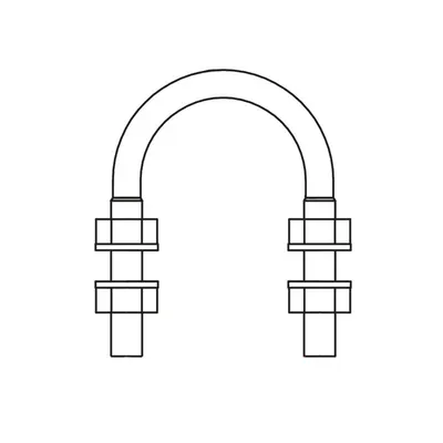Colier U Zincat tip A pentru Tevi Similar 3570 M10 D 30-34 H 76 B 40