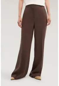 Pantaloni vaporosi cu croiala ampla - Maro cafeniu