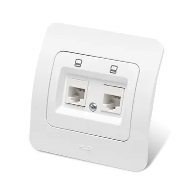 Jazz priza UTP 2XRJ45, alb, Elbi