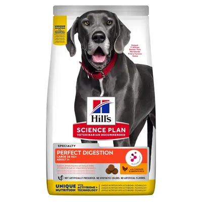 Hills SP CANINE ADULT PERFECT DIGESTION LB, hrana uscata pentru caini adulti de talie mare, pentru sustinerea digestiei, 14 KG