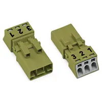 Plug; 3-pole; 1,50 mm²; light green