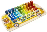 Set din lemn 6 in 1 Kruzzel - Puzzle de autobuz sortator