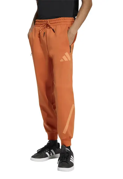 Pantaloni de trening relaxed fit cu snur Z.N.E. - Portocaliu