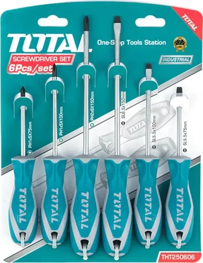 Set de șurubelnițe TOTAL - SL, PH, CrV, 6 piese