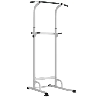 SPORTNOW Power Tower cu Bare Dip și Tracțiuni, Stație Multifuncțională cu Înălțime Reglabilă 176,5-227 cm, Structură din Oțel pentru Antrenament Acasă, Capacitate 120 kg | Aosom Romania