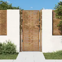 Gossi poarta pentru gradina, 105x180 cm, otel corten, dreptunghiuri