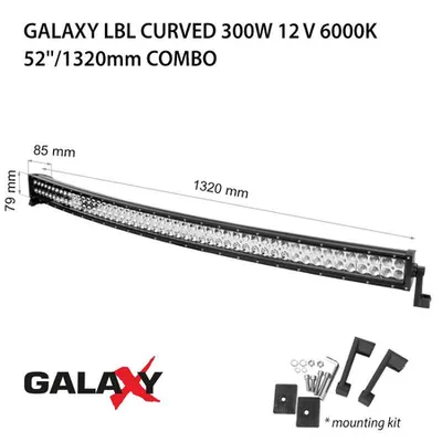 Proiector bara LED GALAXY LBL CURVED 300W 12/24V 6000K