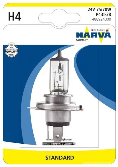 Bec auto NARVA - H4, 24V, 75/70W, P43t