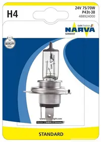 Bec auto NARVA - H4, 24V, 75/70W, P43t