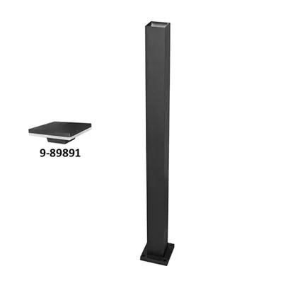 Stalp 95cm pentru corp patrat PT cu LED IP54 nruginiu nstalp aluminiu patrat ruginiu 0,95m h (mm)n950 PACK. (buc)n1/4
