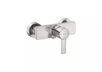 Baterie dus Roca A5A215FSM0, Gama Targa, aparenta, monocomanda, Otel satinat